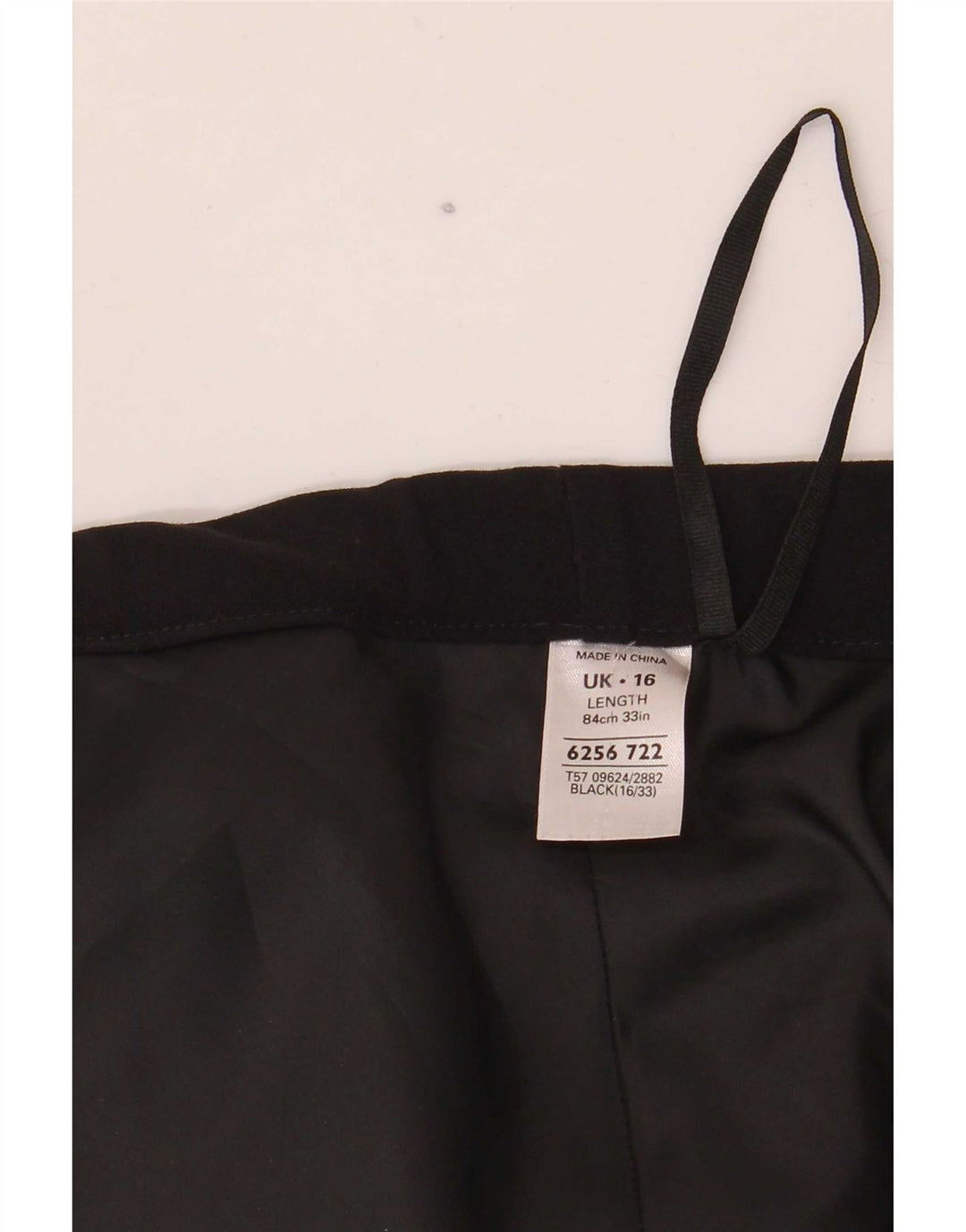 Marks & Spencer Falda acampanada con patrón abstracto para mujer, talla 40, talla grande, W40, color negro