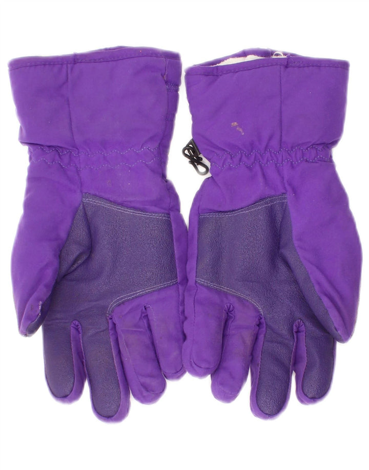 Vintage mujer gráfico guantes de esquí grande púrpura