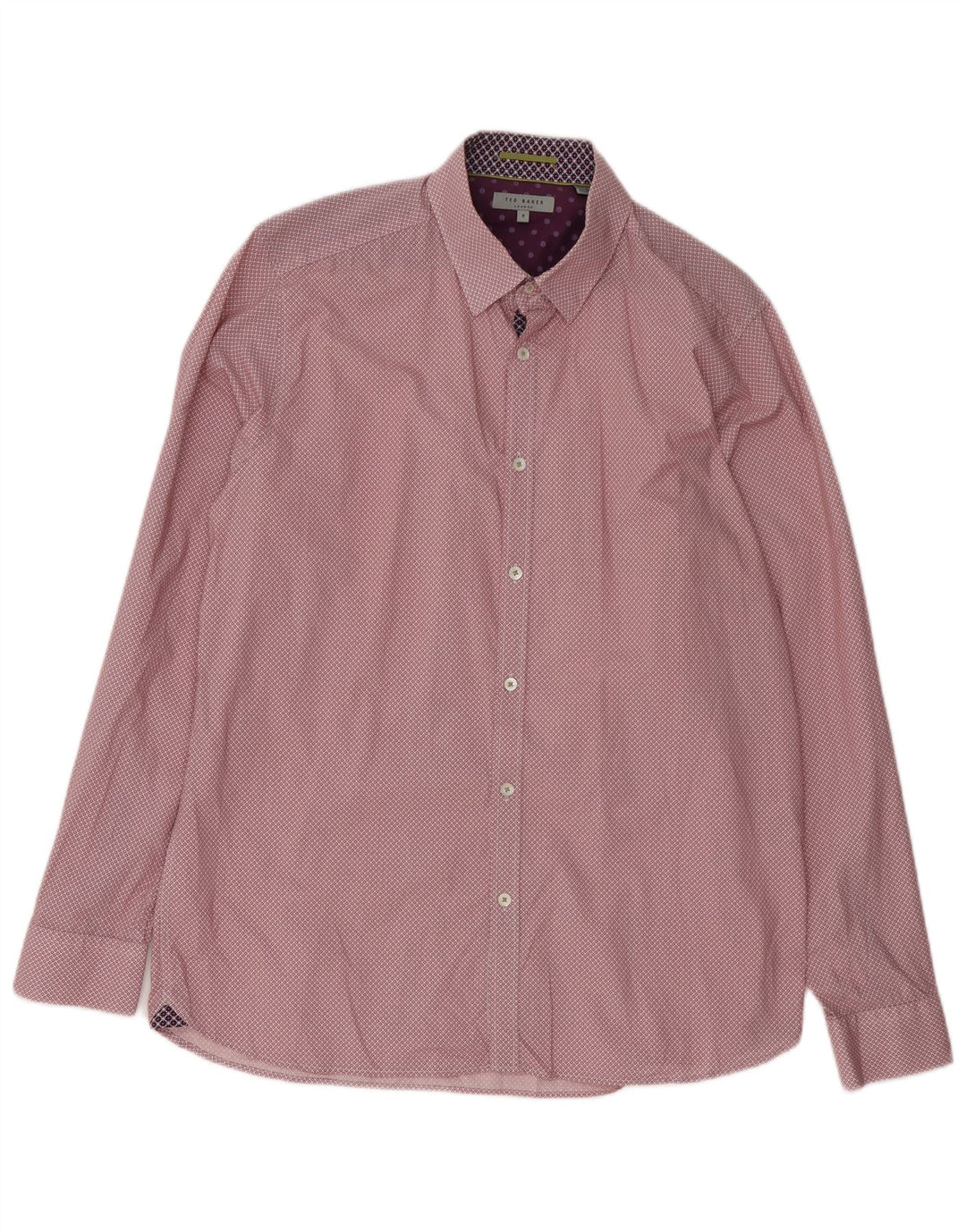 Ted Baker Camisa para hombre Talla 5 XL Algodón floral rojo