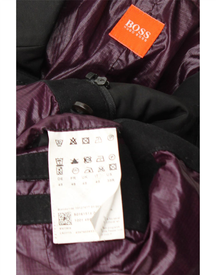 Hugo Boss Chaqueta tipo blazer de 3 botones para hombre IT 48 Algodón negro mediano