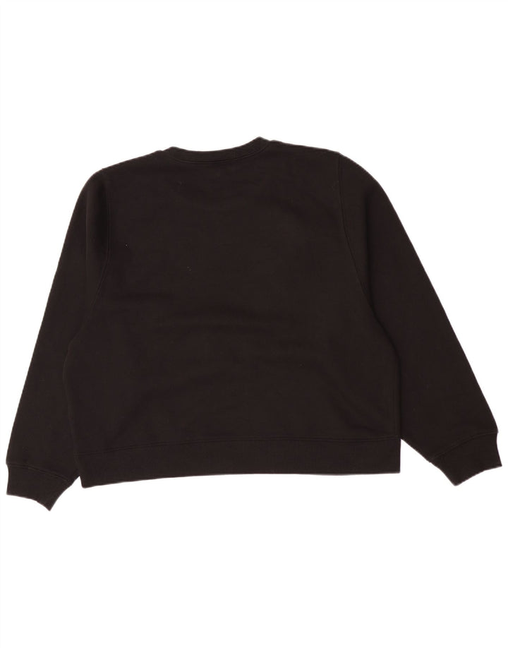 Zara Mujer Sudadera Oversize Jersey UK 44 Mediano Algodón Negro