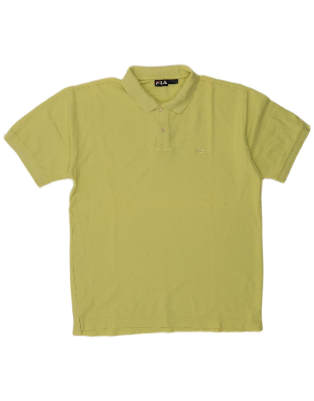 Fila Polo Hombre Algodón Amarillo Grande