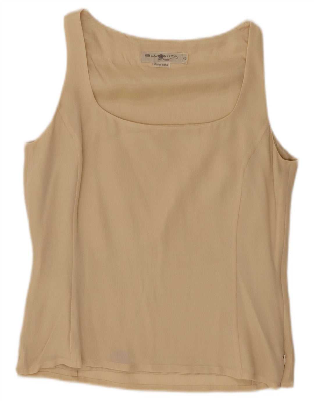 Blusa Blunauta Mujer Sin Mangas Top IT 42 Seda Beige Medio