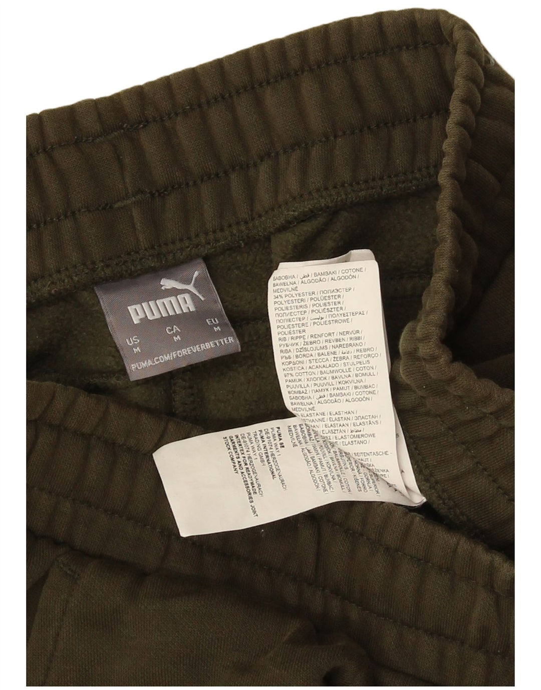 Pantalones De Chándal Puma Joggers De Algodón Verde Medio |