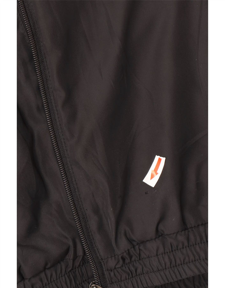 Fila Chaqueta bomber con capucha para hombre UK 38 Mediana Poliéster color block negro