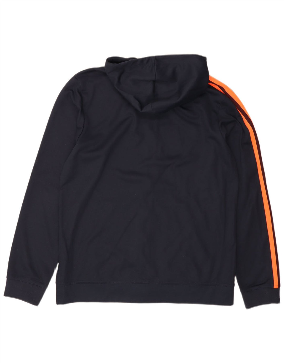 ADIDAS Sudadera con capucha y cremallera para hombre, talla grande, algodón azul marino