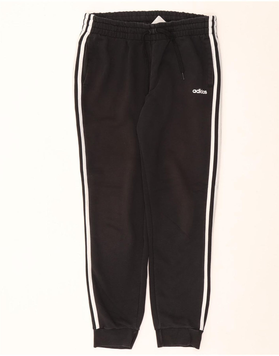 ADIDAS Mujer Chándal Pantalones Joggers UK 16/18 Grande Negro Algodón