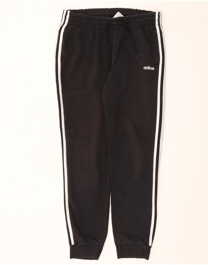 ADIDAS Mujer Chándal Pantalones Joggers UK 16/18 Grande Negro Algodón
