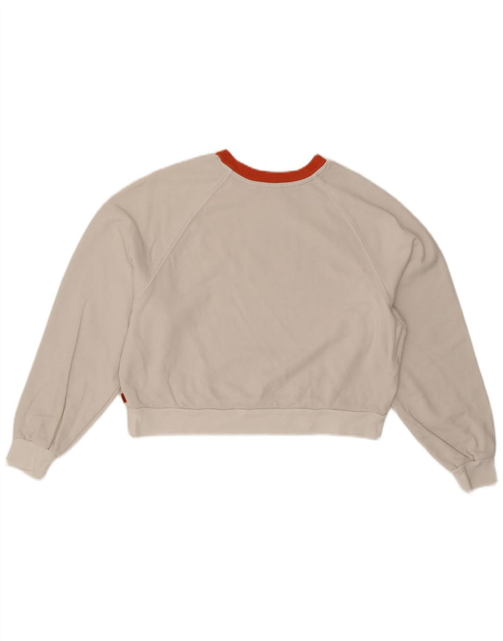 LEVI'S Sudadera con gráfico corto extragrande para mujer UK 6 XS Blanco