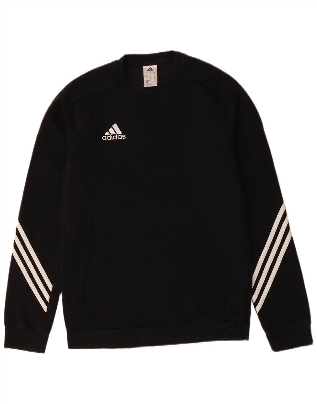 ADIDAS Hombre Sudadera Jumper Pequeño Algodón Negro