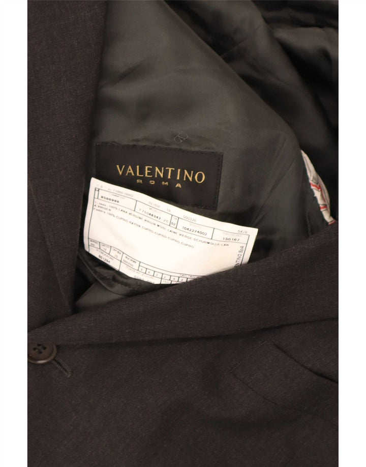 Valentino Chaqueta tipo blazer de 3 botones para hombre IT 54 2XL Lana gris