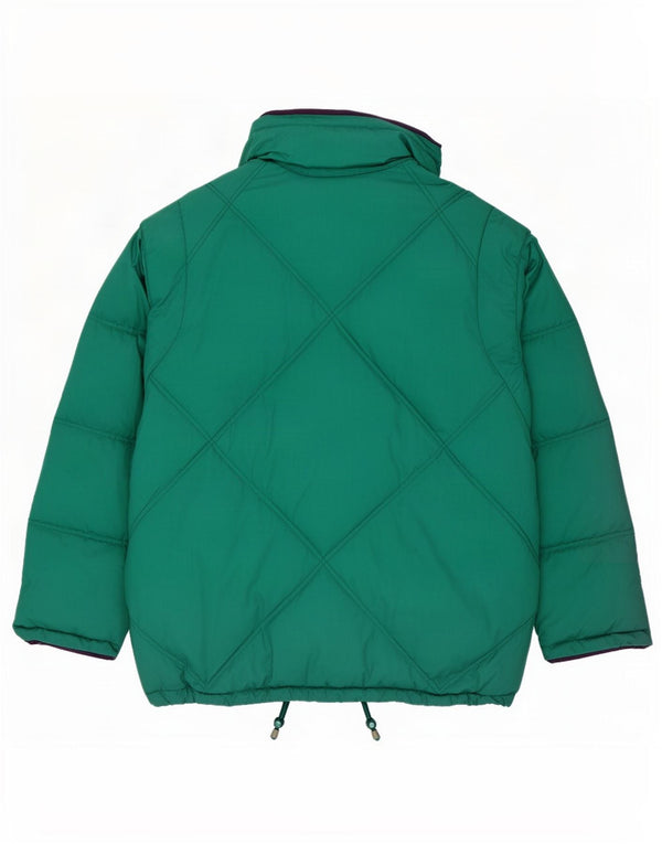 Diadora Chaqueta acolchada holgada para hombre ES 38 Verde medio Colorblock