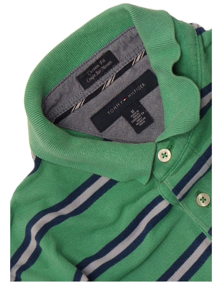 Tommy Hilfiger Polo Custom Fit De Rayas Verde Medio Hombre