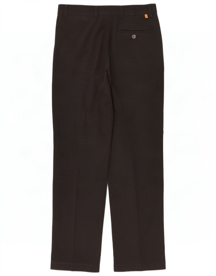Farah Pantalones Casuales Rectos Para Hombre W34 L33 Poliéster Negro