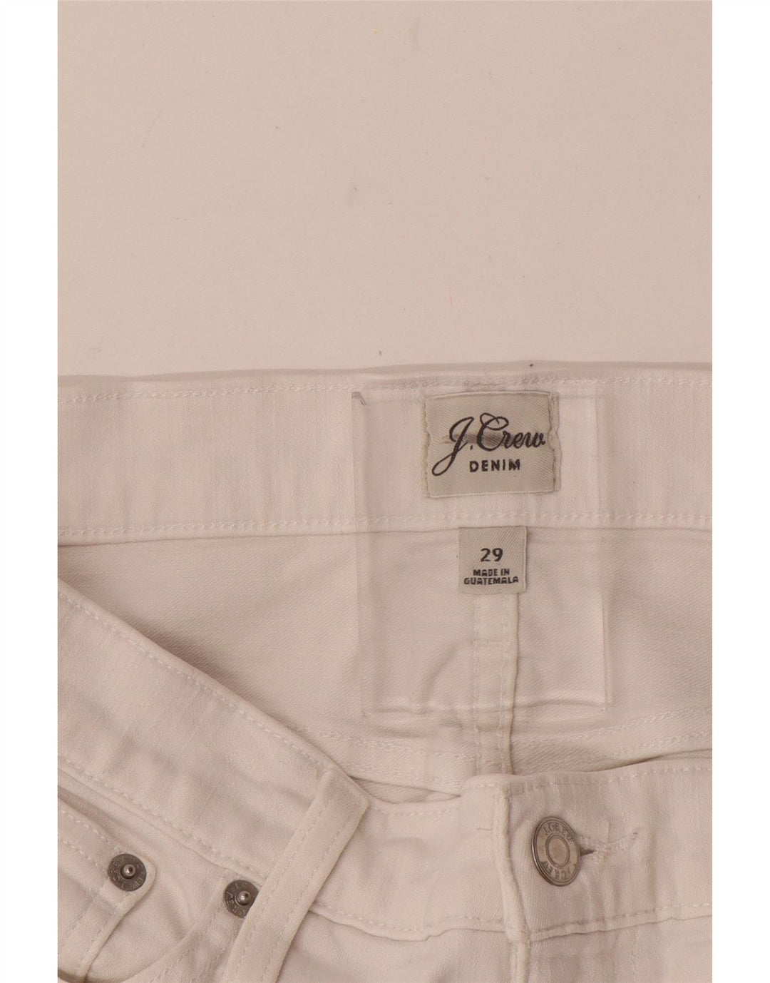 Pantalones casuales rectos para mujer J. Crew W29 L28 Blanco
