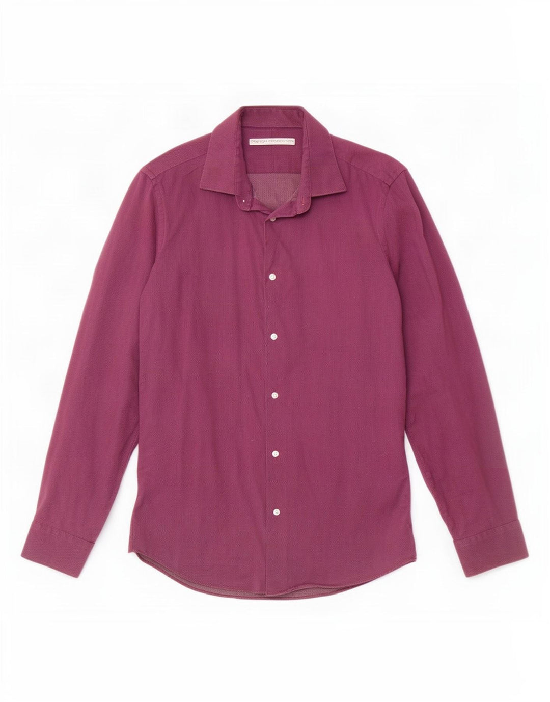 French Connection Camisa para hombre Talla 15 Algodón con manchas moradas medianas