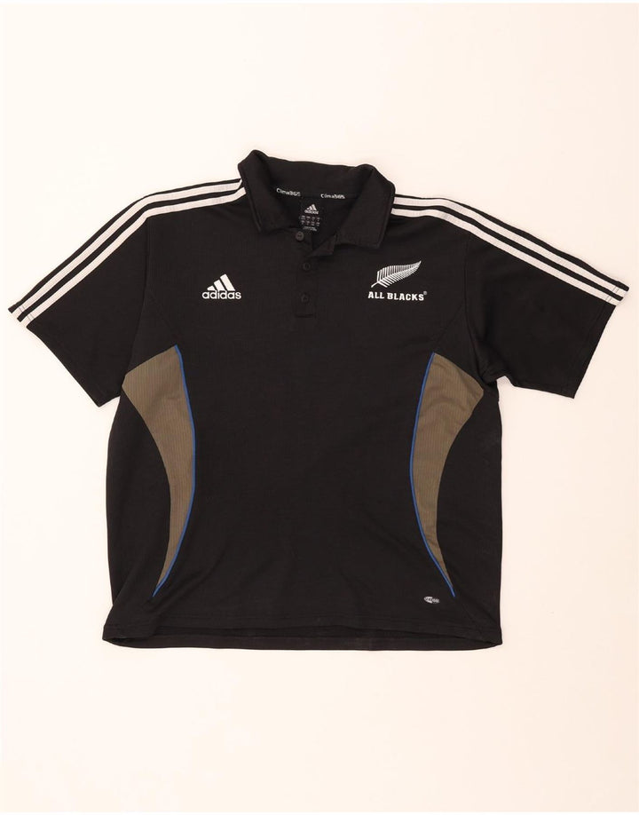 Polo ADIDAS Nueva Zelanda para hombre Reino Unido 44/46 Grande Negro Colorblock