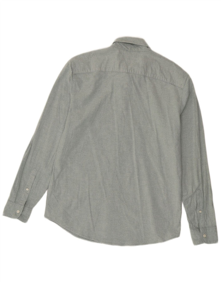 Camisa Abercrombie & Fitch Hombre Algodón Azul Medio
