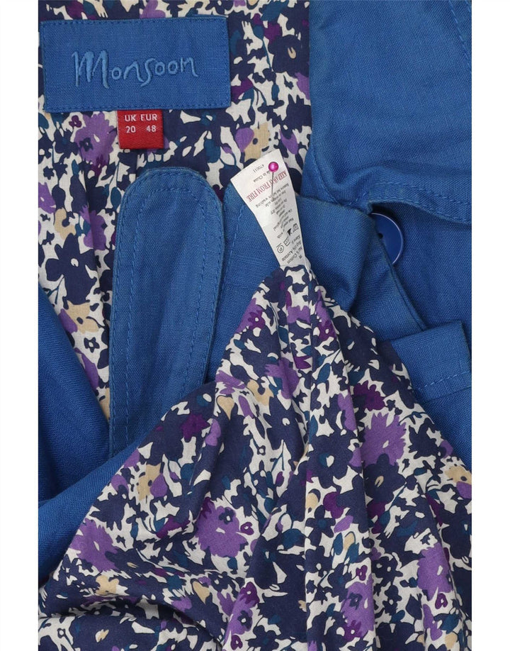 Gabardina Monsoon para mujer ES 48 2XL Lino azul