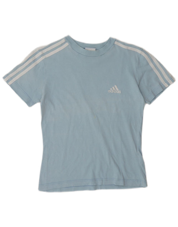 Adidas Camiseta Mujer Top UK 10 Small Azul Algodón
