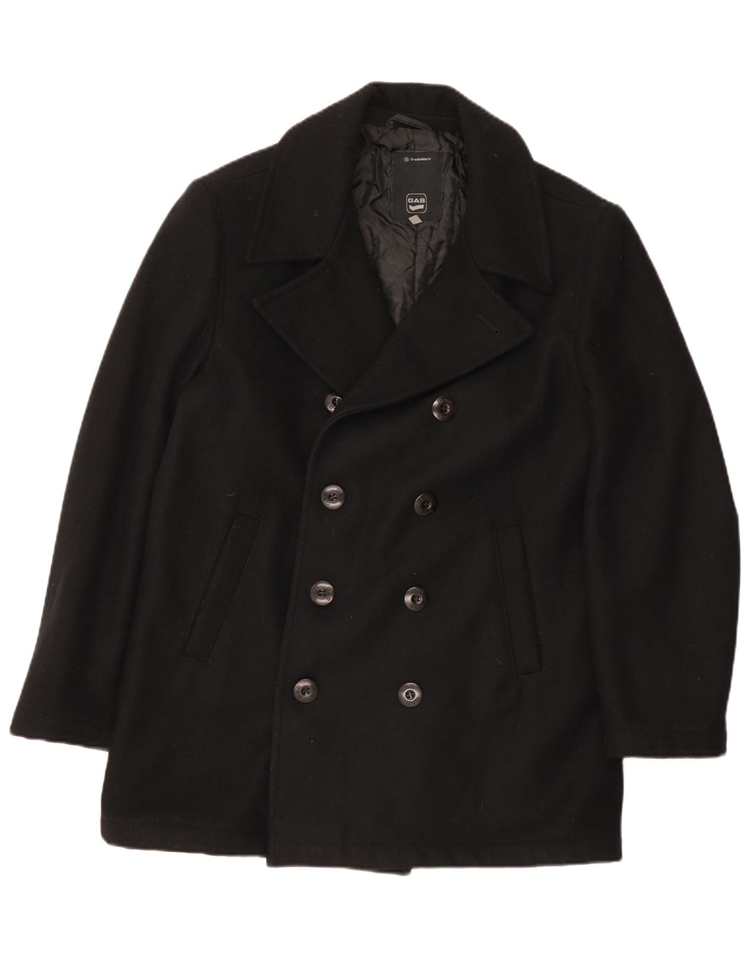 Abrigo de doble botonadura para hombre Gas UK 40 Large Black