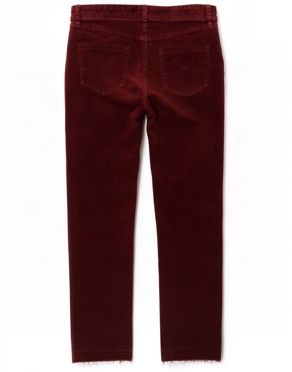 Marks & Spencer Pantalones de pana para mujer UK 12 Medium W30 L26 Borgoña
