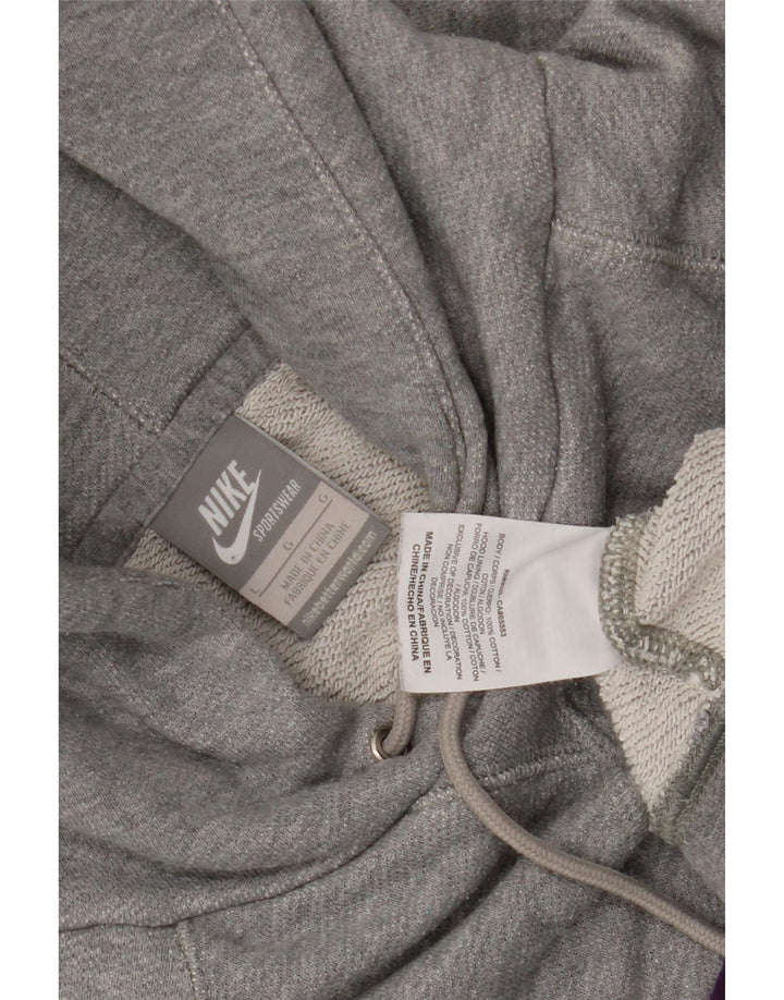 Nike Jersey con capucha gráfica para hombre, talla grande, algodón gris