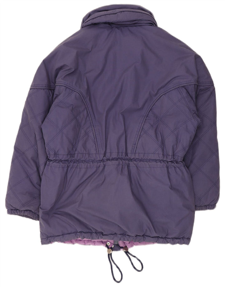 DIADORA Chaqueta acolchada extragrande para mujer UK 10 Small Poliéster azul marino