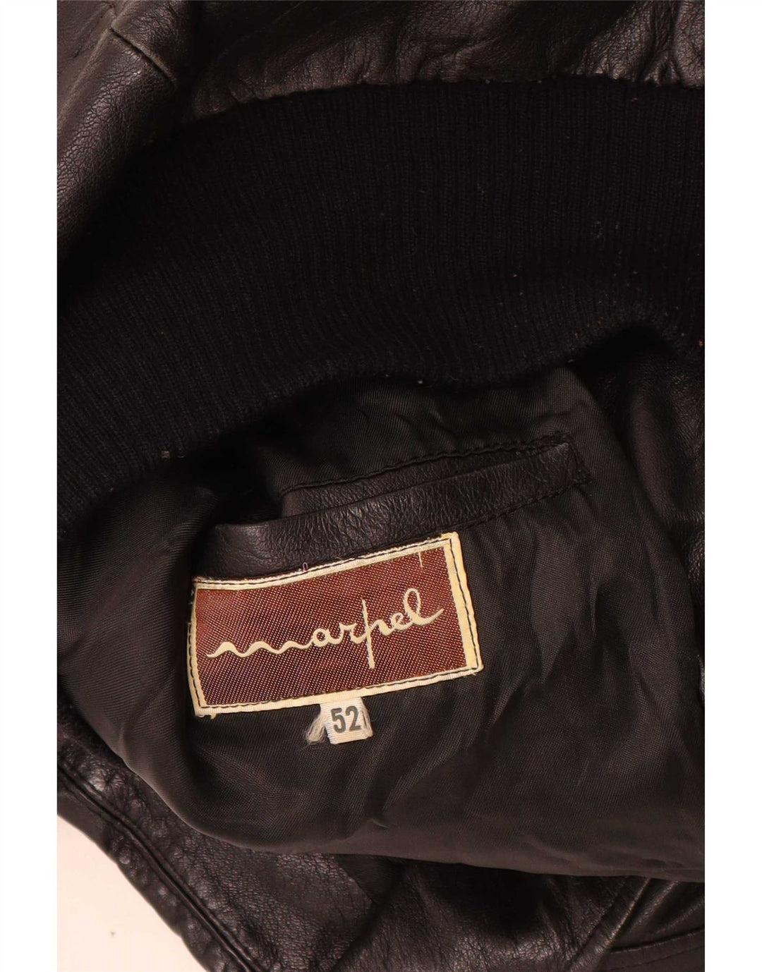 Marpel Chaqueta De Cuero Hombre IT 52 XL Negro