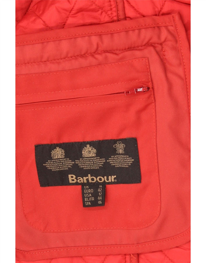 Barbour Chaqueta acolchada para mujer UK 46 Grande Poliamida roja