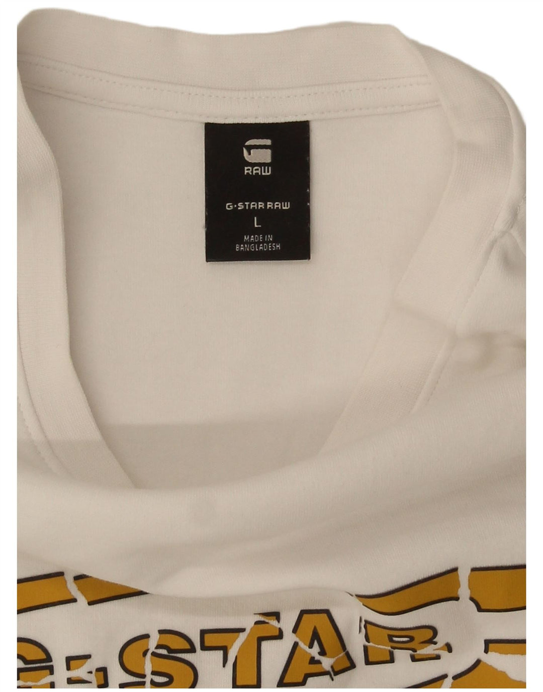 G-Star Hombre Camiseta Gráfica Top Grande Blanco