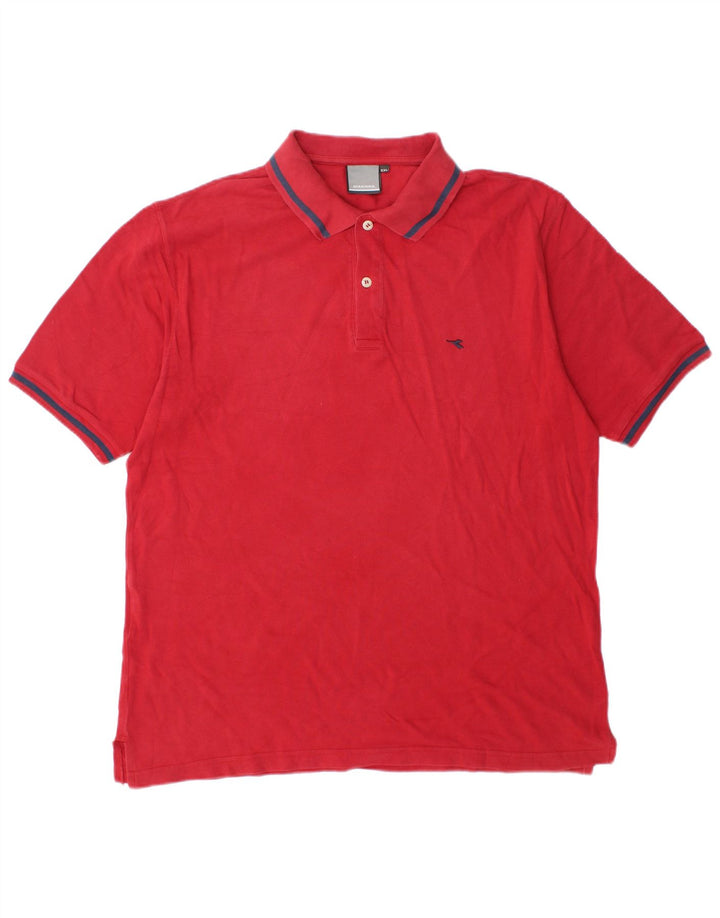Diadora Polo Hombre 2XL Algodón Rojo