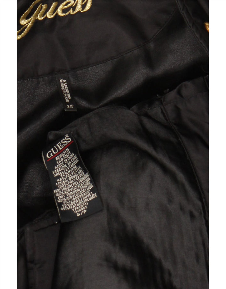 Guess Abrigo acolchado para mujer UK 10 Small Nylon negro