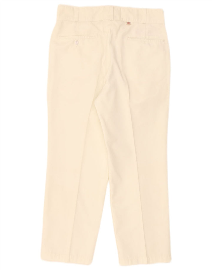 Pantalón Chino Recto Dickies Mujer W34 L26 Poliéster Blanco
