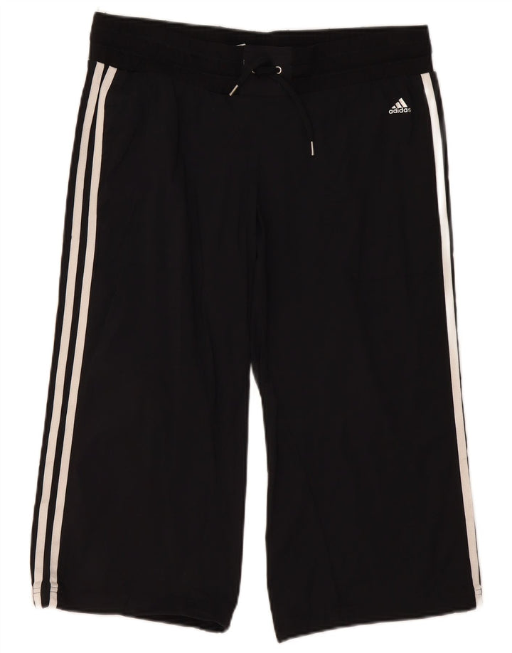 ADIDAS Mujer Climacool Capri Chándal Pantalones UK 12 Mediano Negro