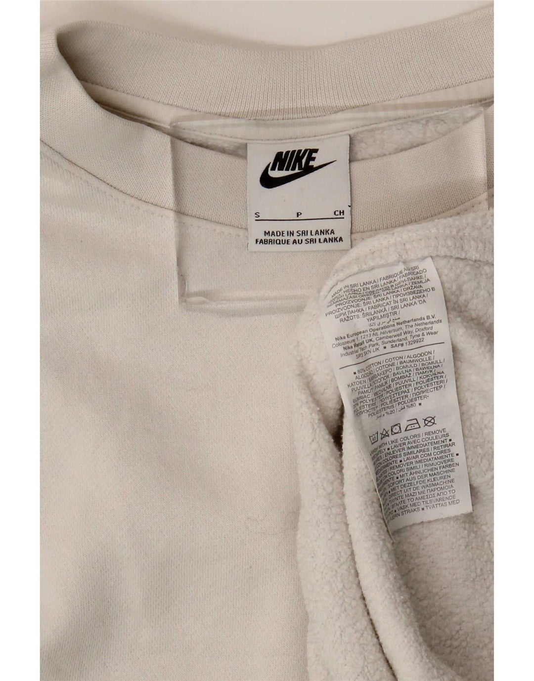 Nike Hombre Sudadera Jumper Small Blanco Algodón