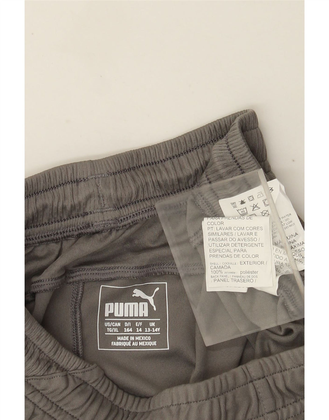 Puma Pantalones cortos deportivos para niño 13-14 años Gris Poliéster color block