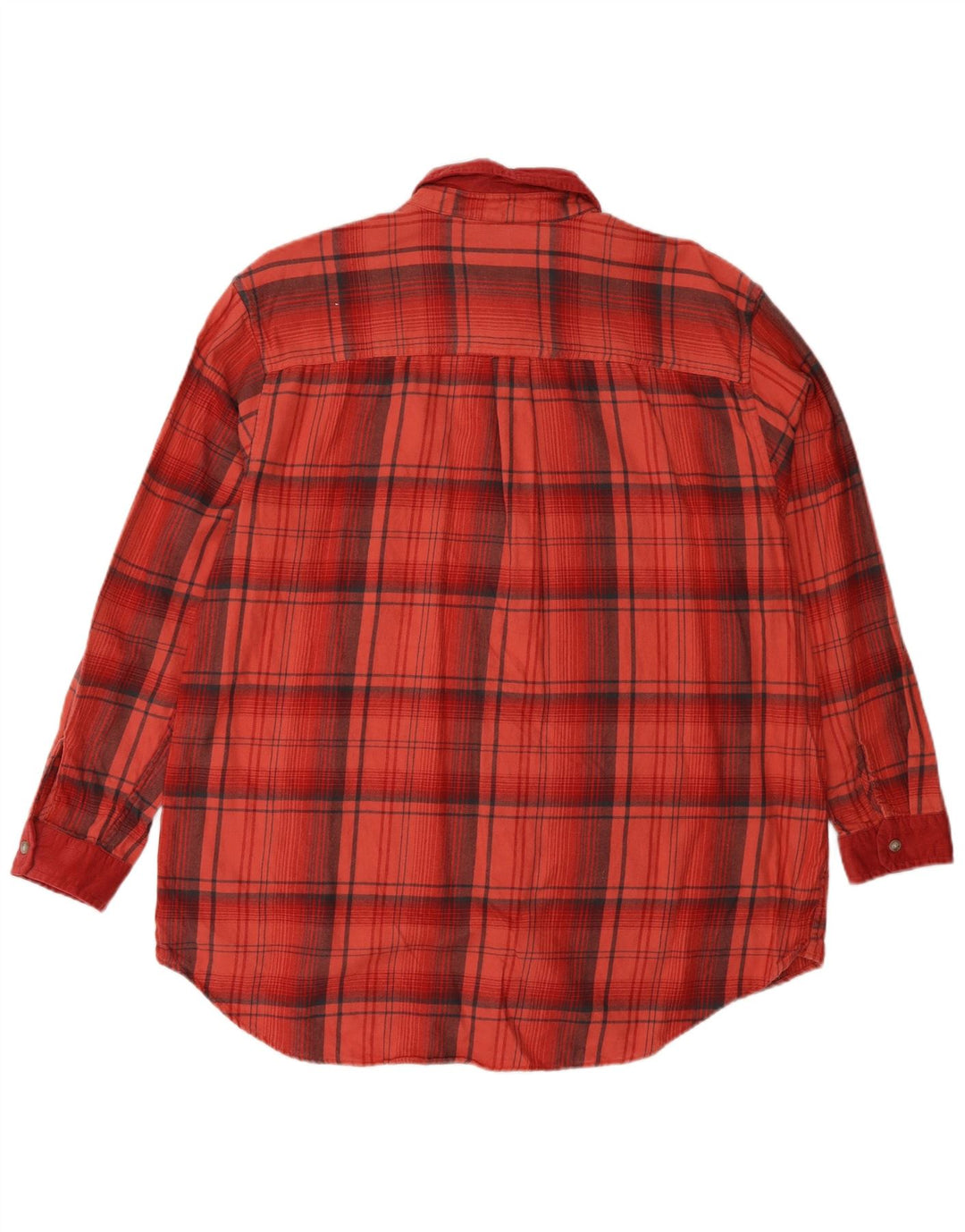 EDDIE BAUER Camisa de franela para mujer UK 46 Algodón a cuadros rojos grandes