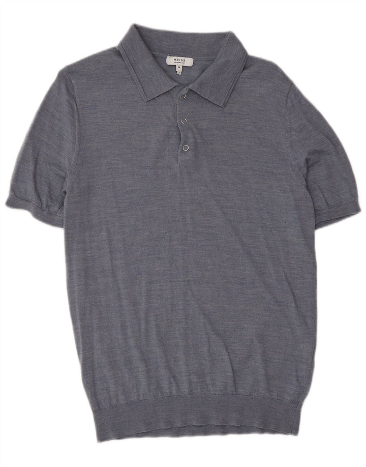 Polo Reiss Hombre Lana Azul Medio