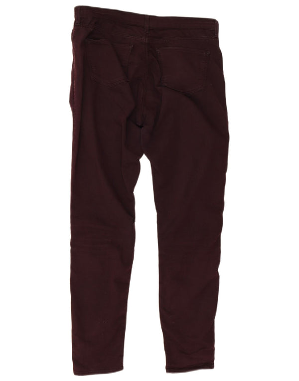Topshop Jeans ajustados Leigh recubiertos para mujer W30 L28 Algodón burdeos