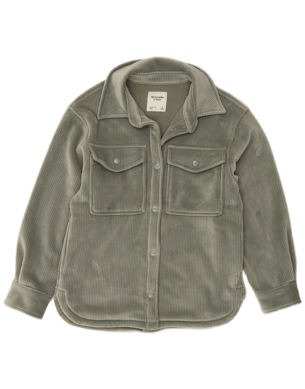 Abercrombie & Fitch Camisa polar extragrande para mujer UK 10 Small Verde