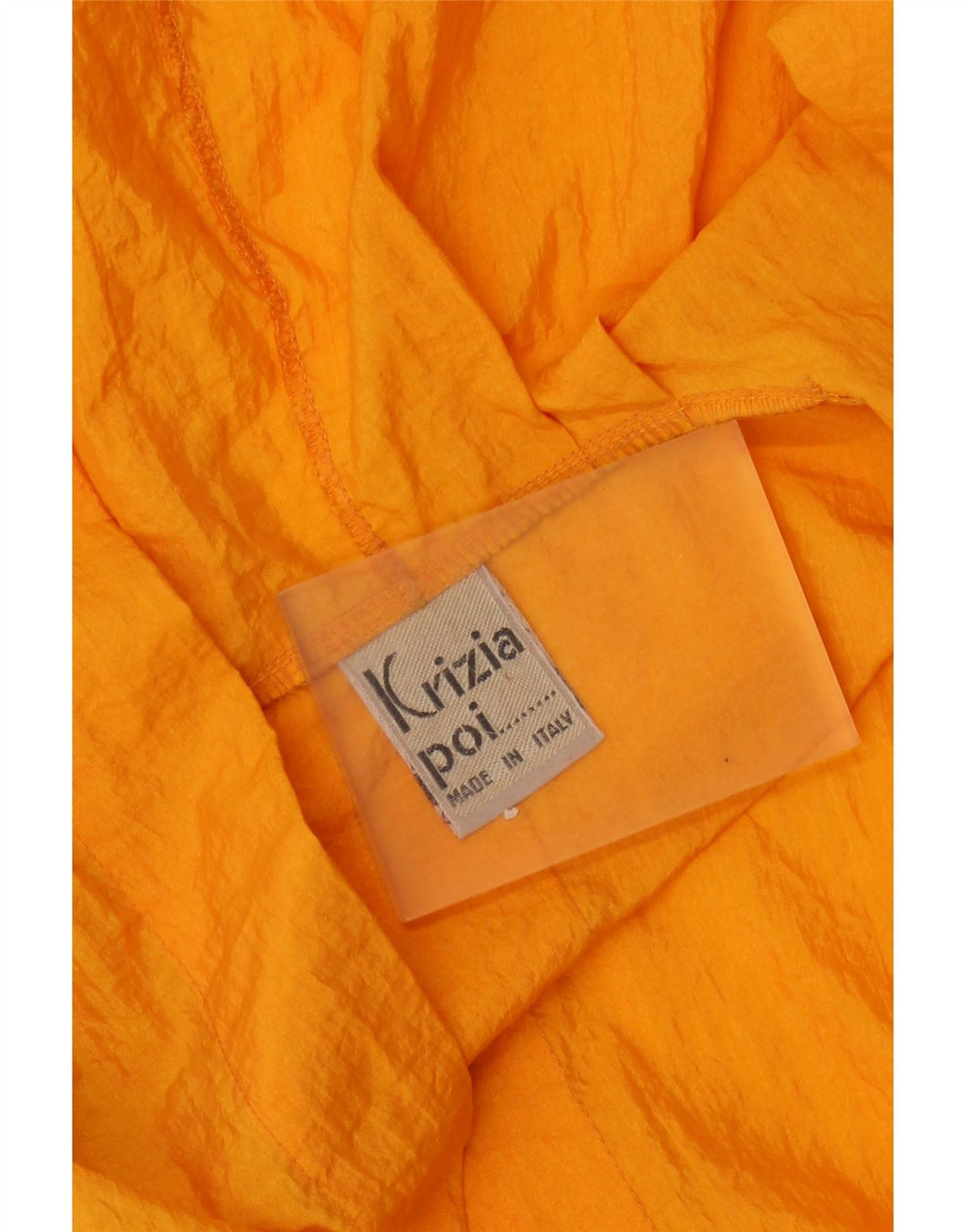 KRIZIA Chubasquero extragrande con capucha para mujer IT 40 Small Naranja Poliamida