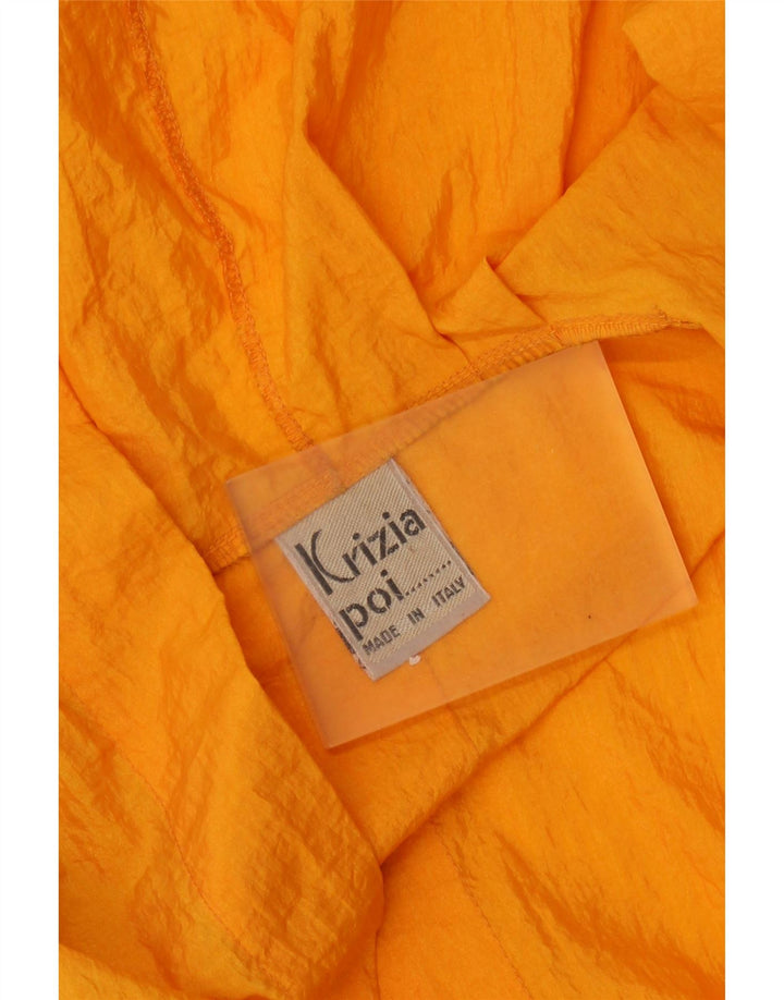 KRIZIA Chubasquero extragrande con capucha para mujer IT 40 Small Naranja Poliamida