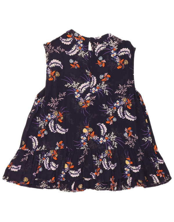 Marks & Spencer Blusa sin mangas para mujer UK 40 XL Azul marino Floral