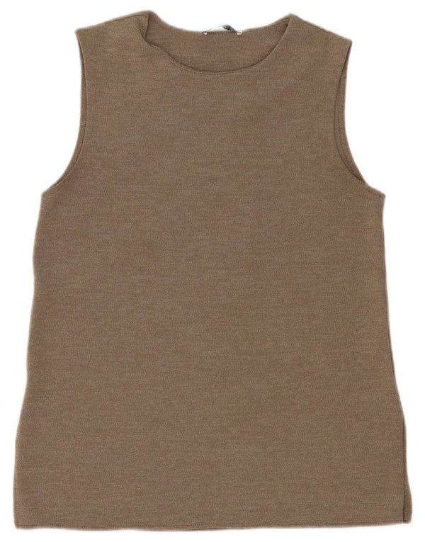 Zara Mujer Chaleco Top UK 10 Small Beige