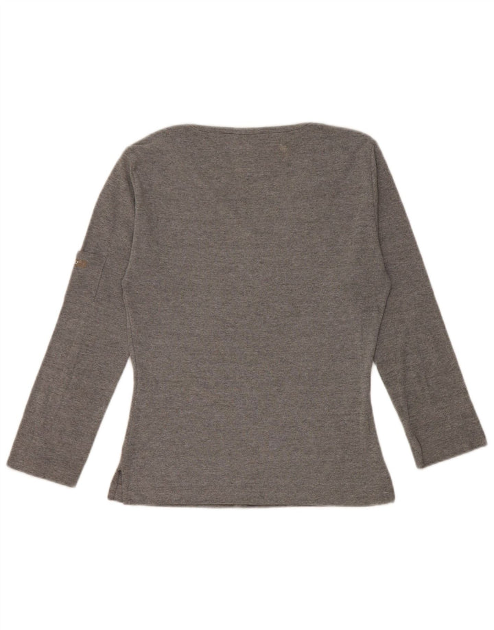 Guess Top corto para mujer de manga larga UK 42 Algodón gris medio