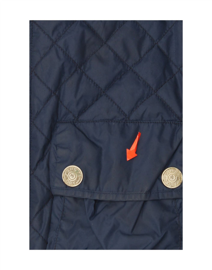 Superdry Chaqueta Acolchada Para Mujer UK 44 Medium Azul Marino Nylon