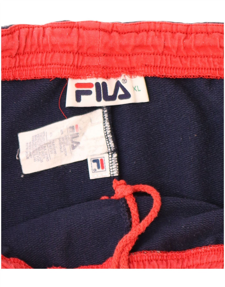 FILA Pantalones cortos deportivos para hombre XL Azul marino Algodón