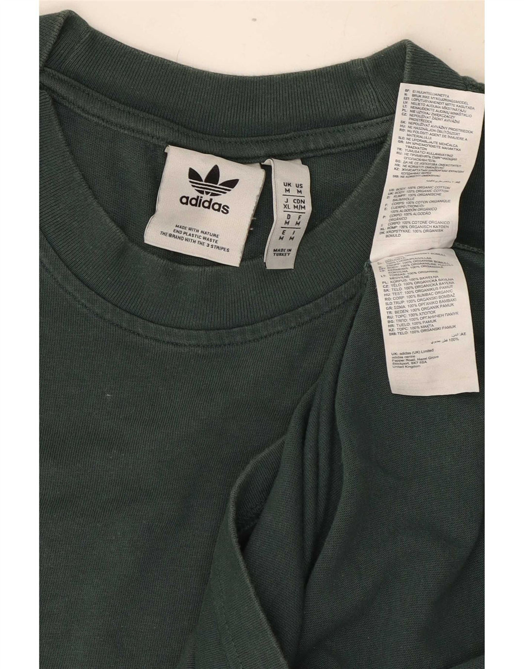 Camiseta Adidas Hombre Top Medium Verde Algodón