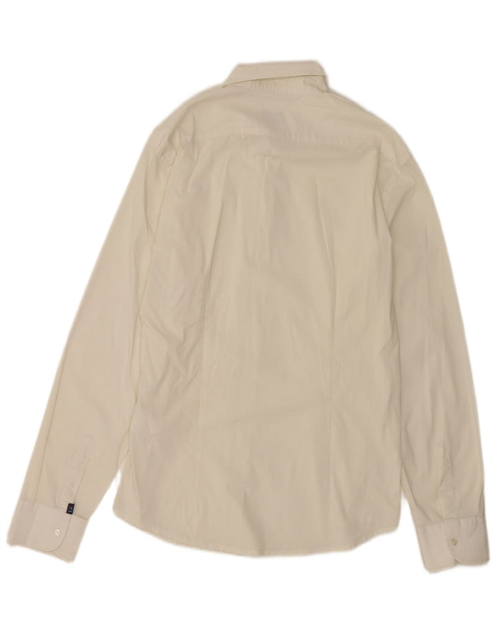 Camisa Hombre Trussardi Jeans Mediana Algodón Blanco